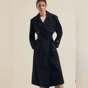 NWT Favorite Daughter All Weather Charles Midnight Navy Trench Coat